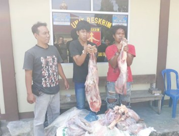 Diduga Maling Daging Sapi, Dua Pelaku Dibekuk Polisi