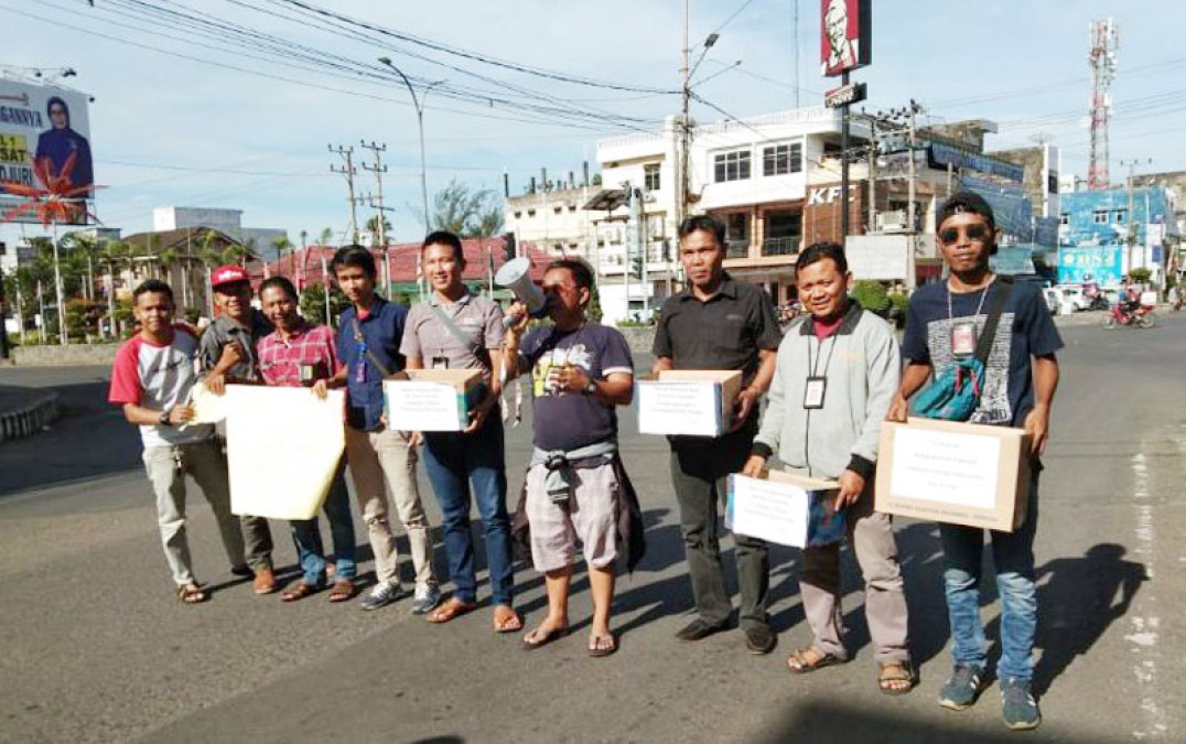 Peduli Tsunami, Wartawan Lubuklinggau Lakukan Penggalangan Dana