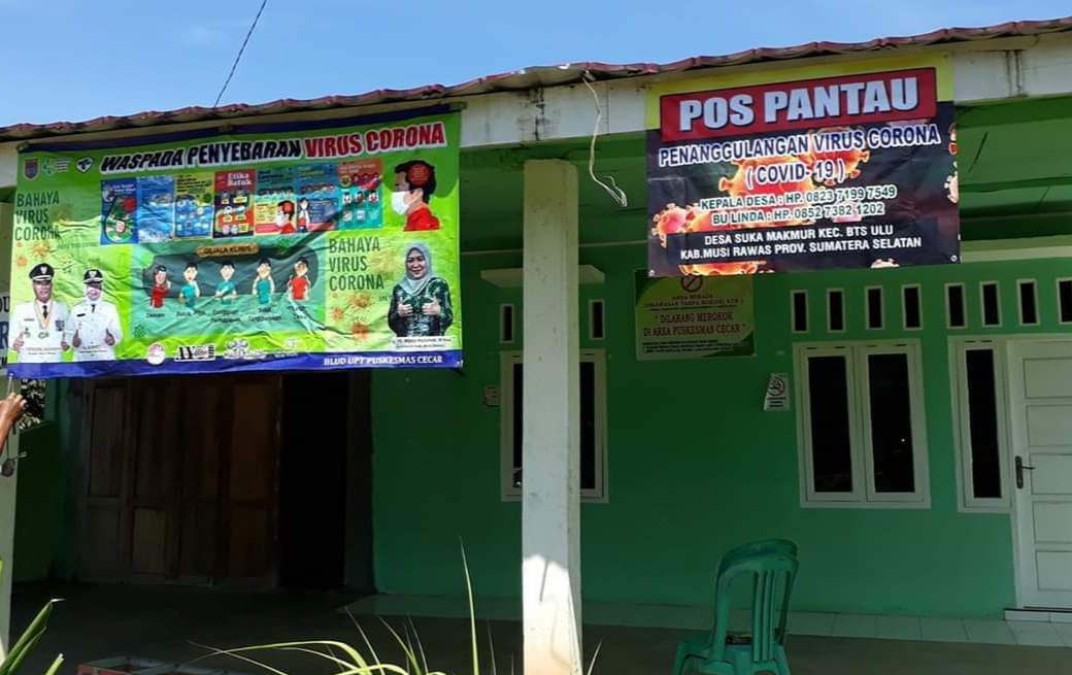 Cegah Penyebaran COVID-19, Suka Makmur Dirikan Pos Pantau